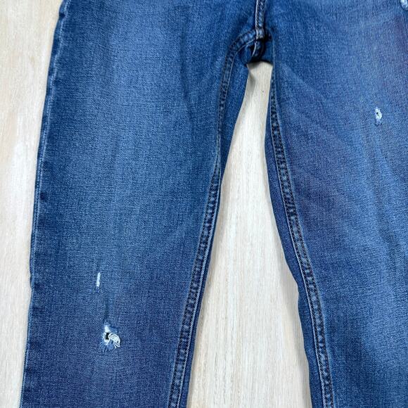 Abercrombie & Fitch High Rise Skinny Jeans Distressed Blue Denim Raw Hem 26 - Picture 4 of 16